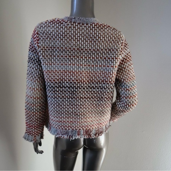 Veronica Beard Sariyah Knit Jacket Fringe Crest
Buttons Current Style Size Small - Picture 6 of 9